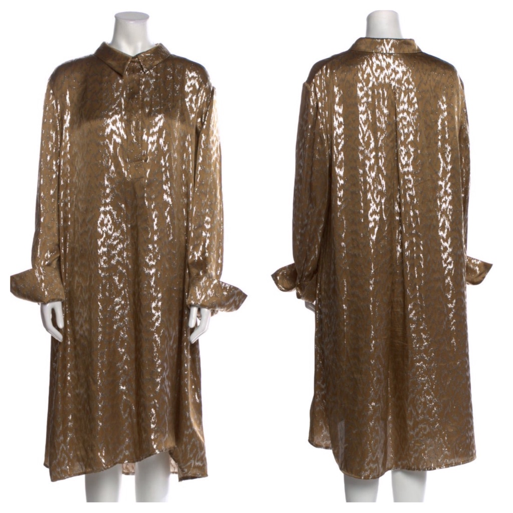 Layeur By The Modist Metallic Jacquard Midi Dress